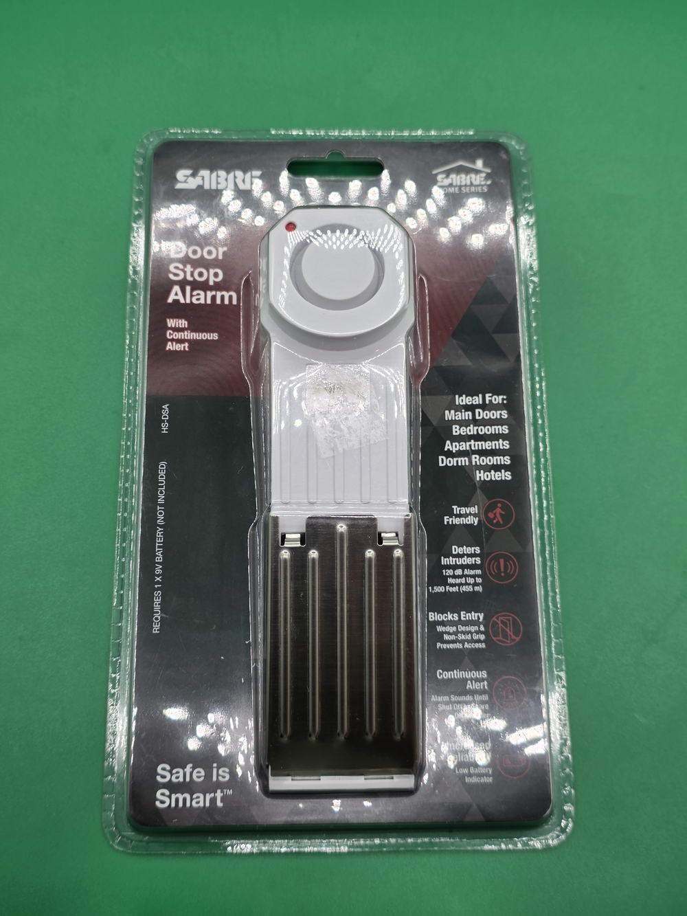Sabre White Door Stop Alarm - Portable Door Security